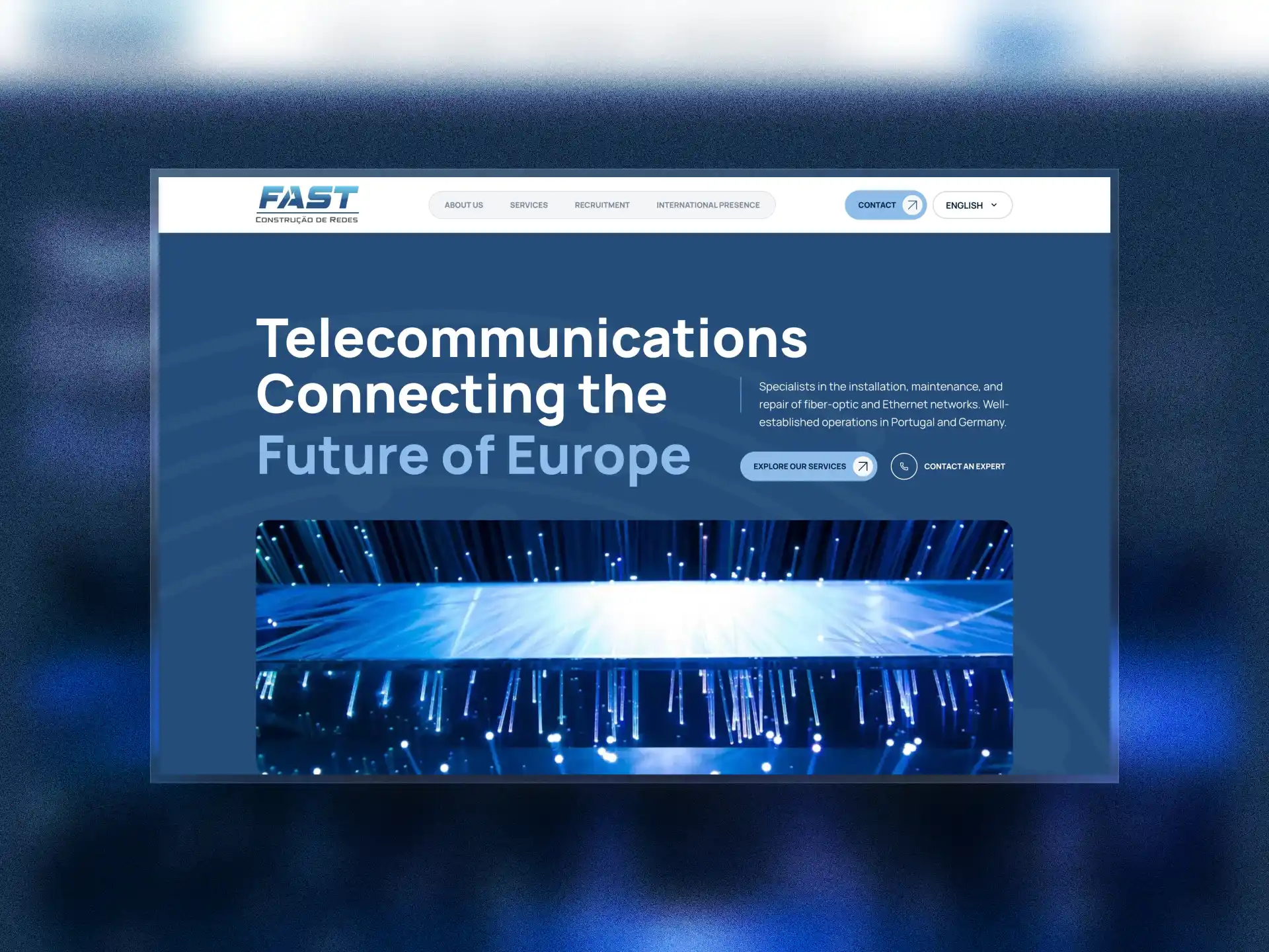 Captura del sitio web de Fast Redes