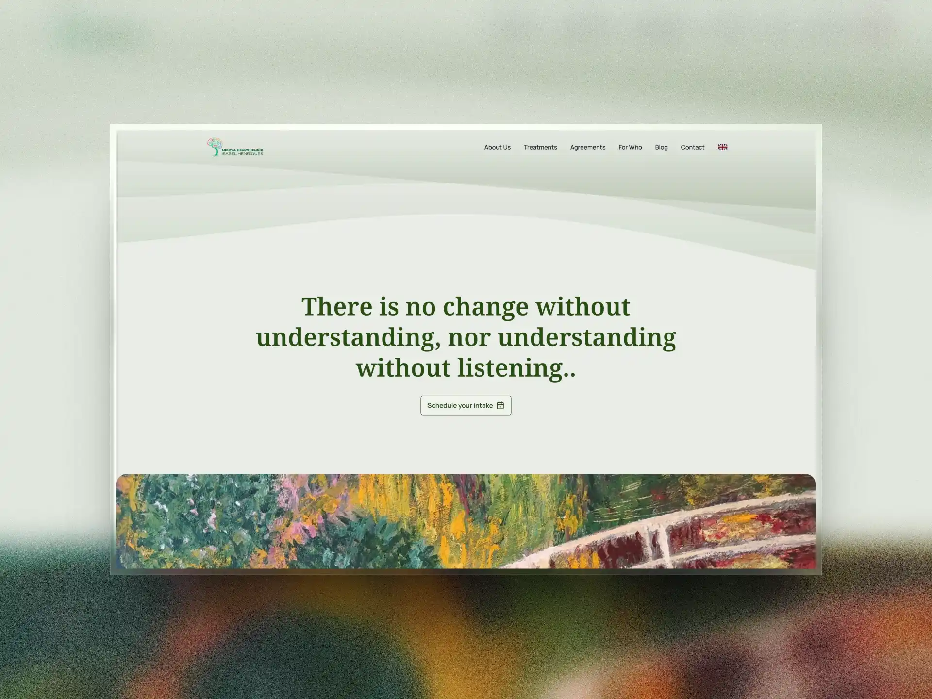 Captura del sitio web de Isabel Henriques