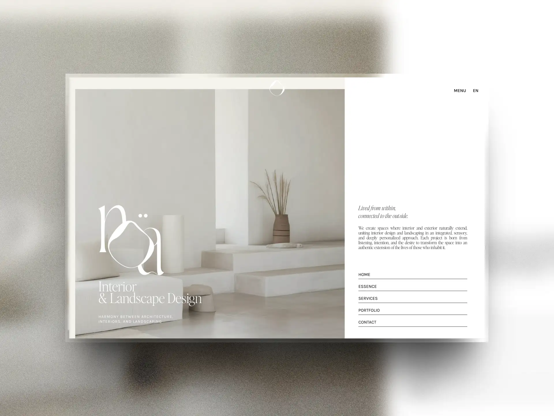 Captura del sitio web de Noa Interiores