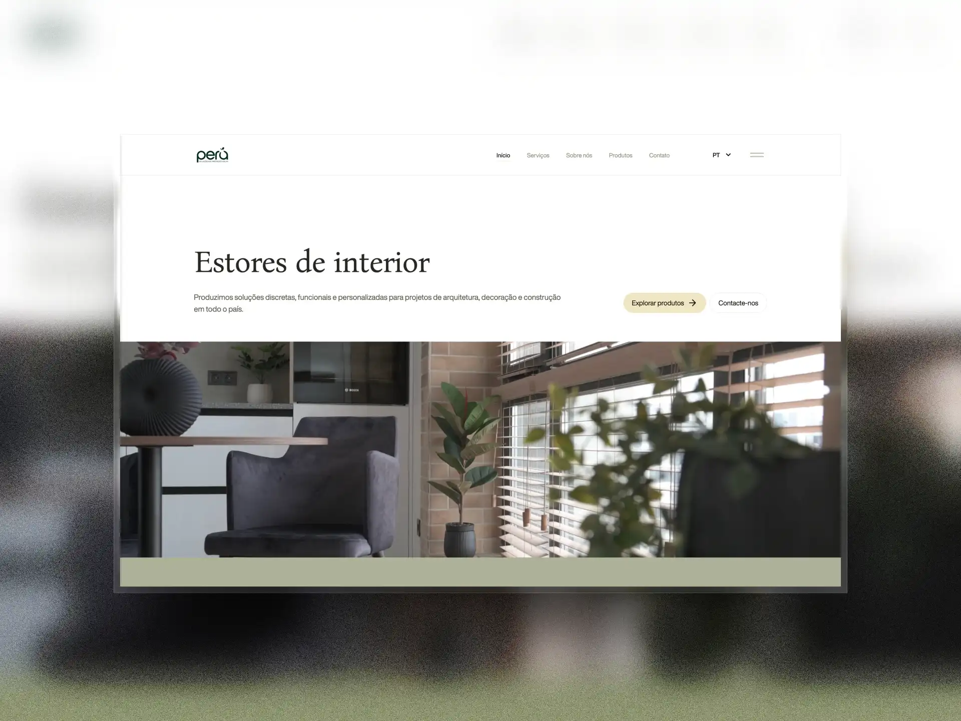 Captura del sitio web de Pêra Interiores