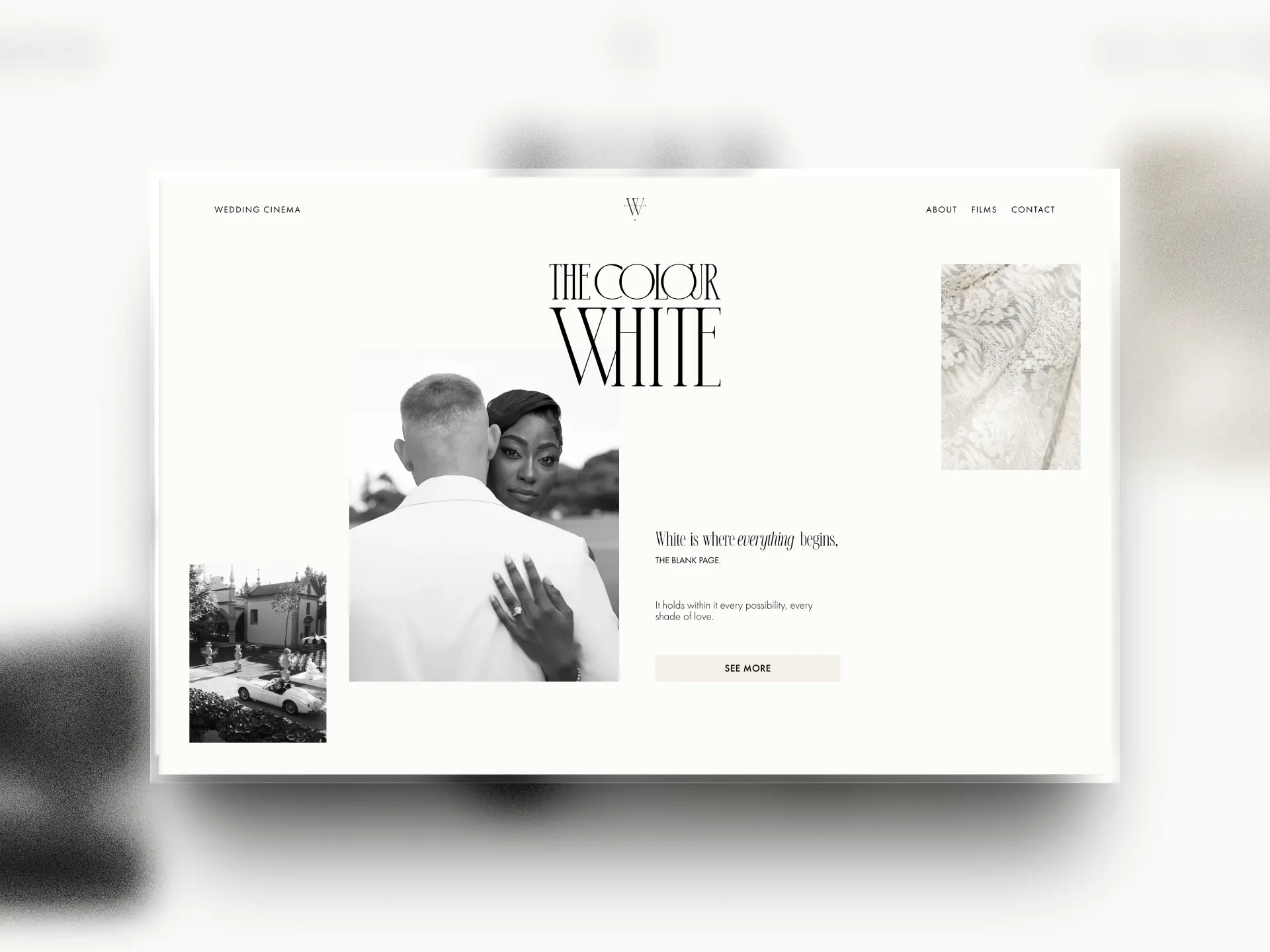 Captura del sitio web de The Colour White